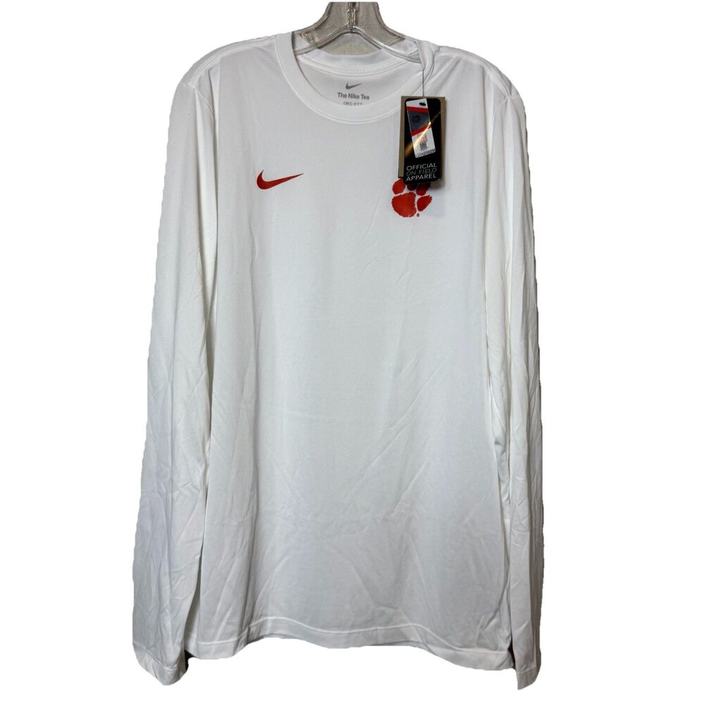 Nike Clemson Tigers Official On Field Apparel Long Slv DRI-FIT Shirt Men’s L NWT
